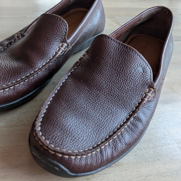 Tommy Bahama Mens Dark Brown Leather Driving Moccasin Loafer Shoes Size 10 main image 4